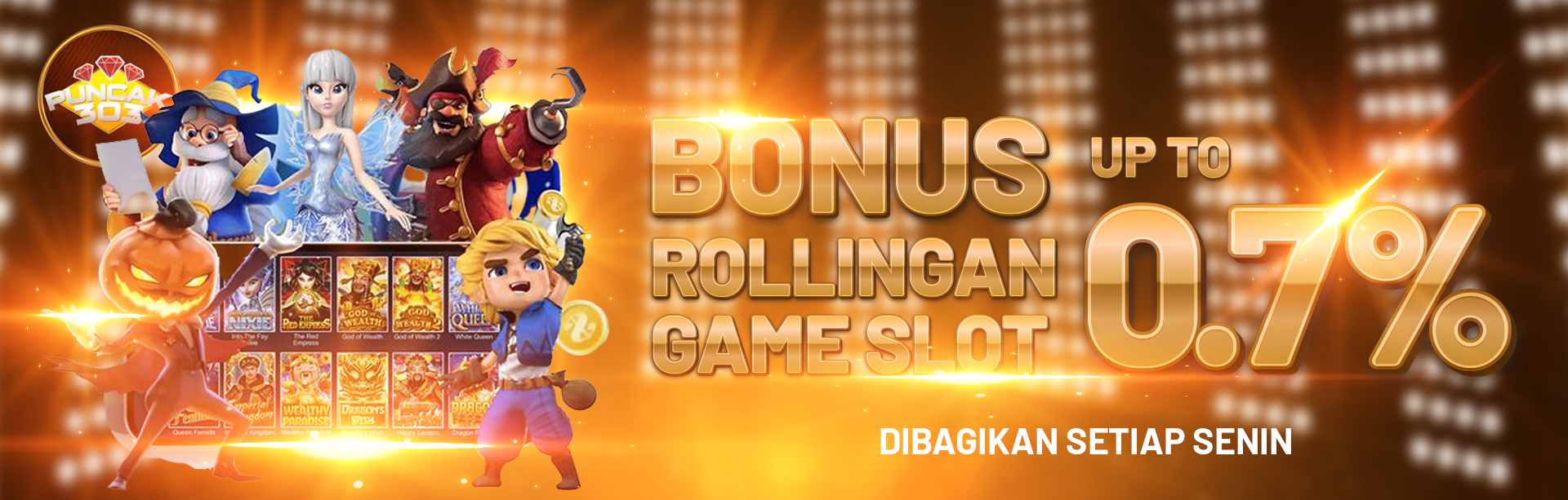 ROLLINGAN SLOT UP TO 0.7%