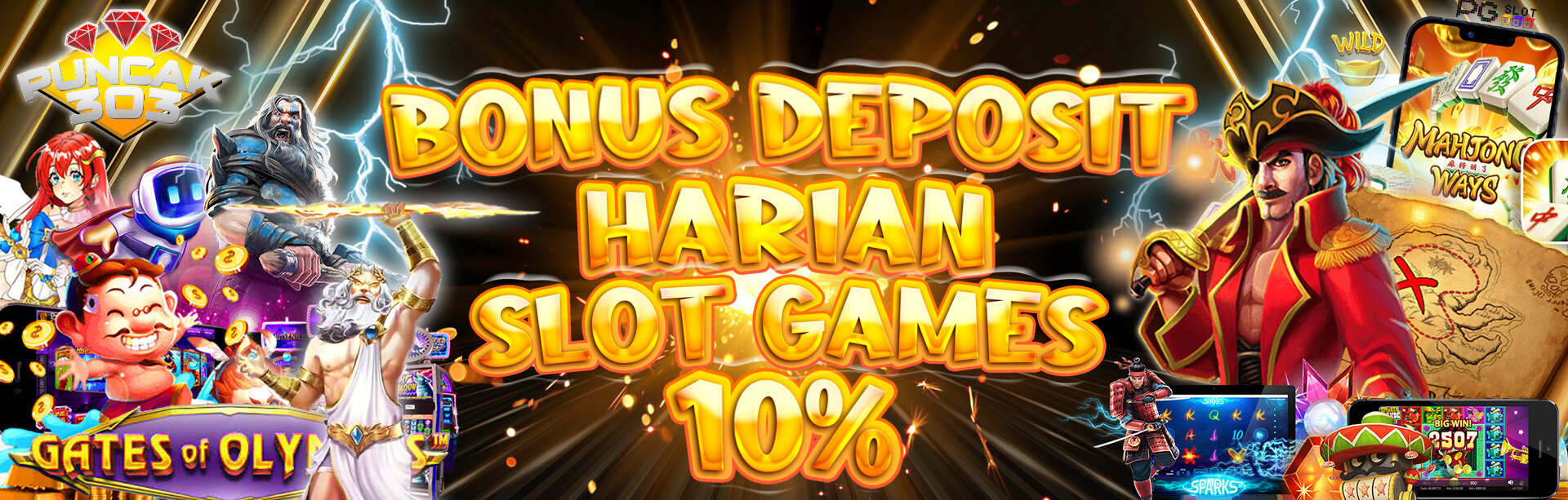 PUNCAK303 BONUS DEPOSIT HARIAN SLOT 10%