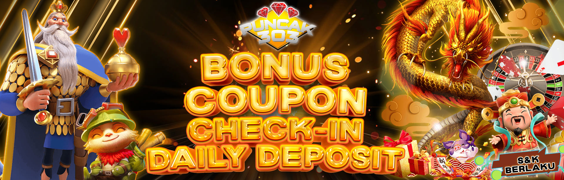 PUNCAK303 SPESIAL BONUS CHECK-IN DAILY DEPO