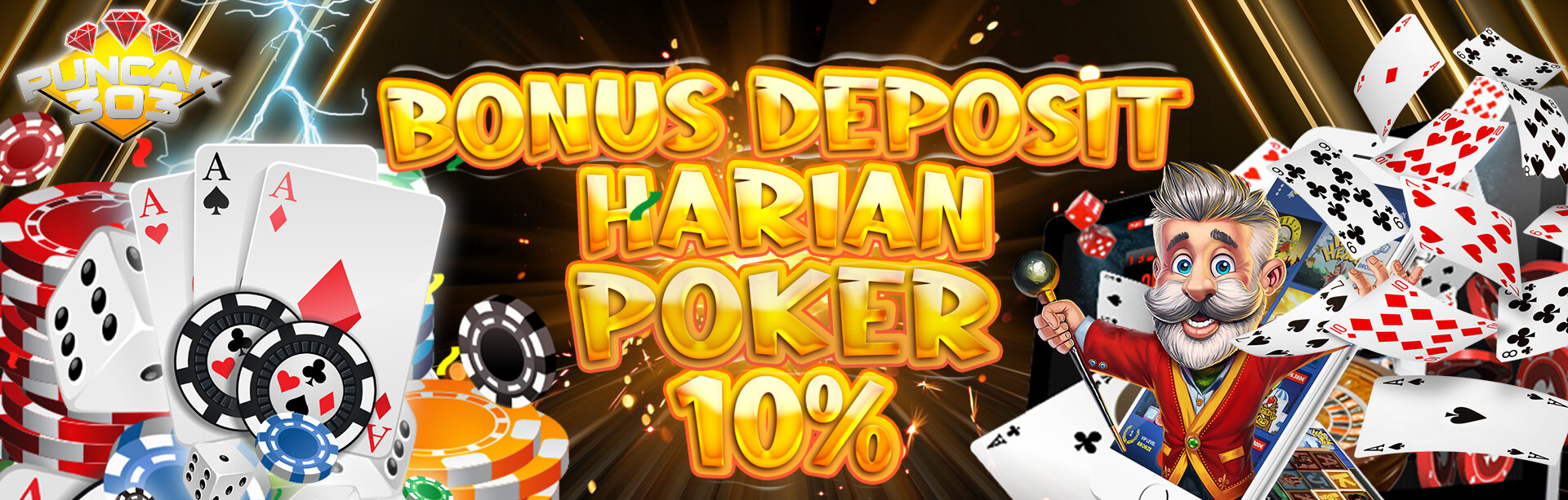 PUNCAK303 BONUS DEPOSIT HARIAN POKER 10%