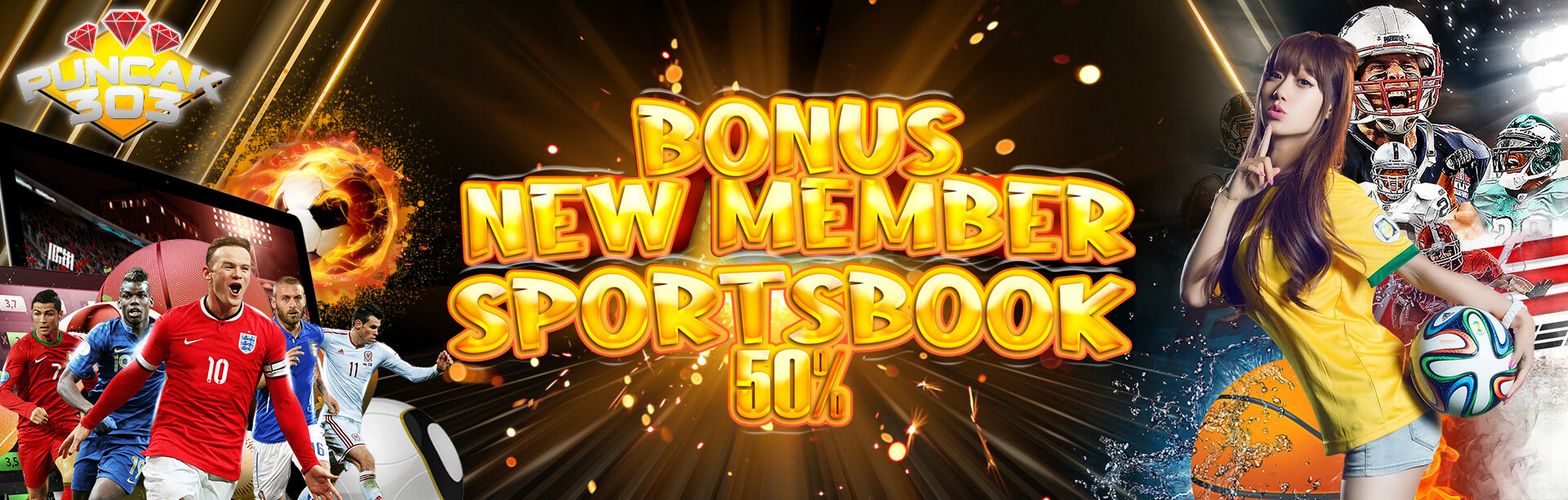 PUNCAK303 BONUS NEW MEMBER SPORTS 50%