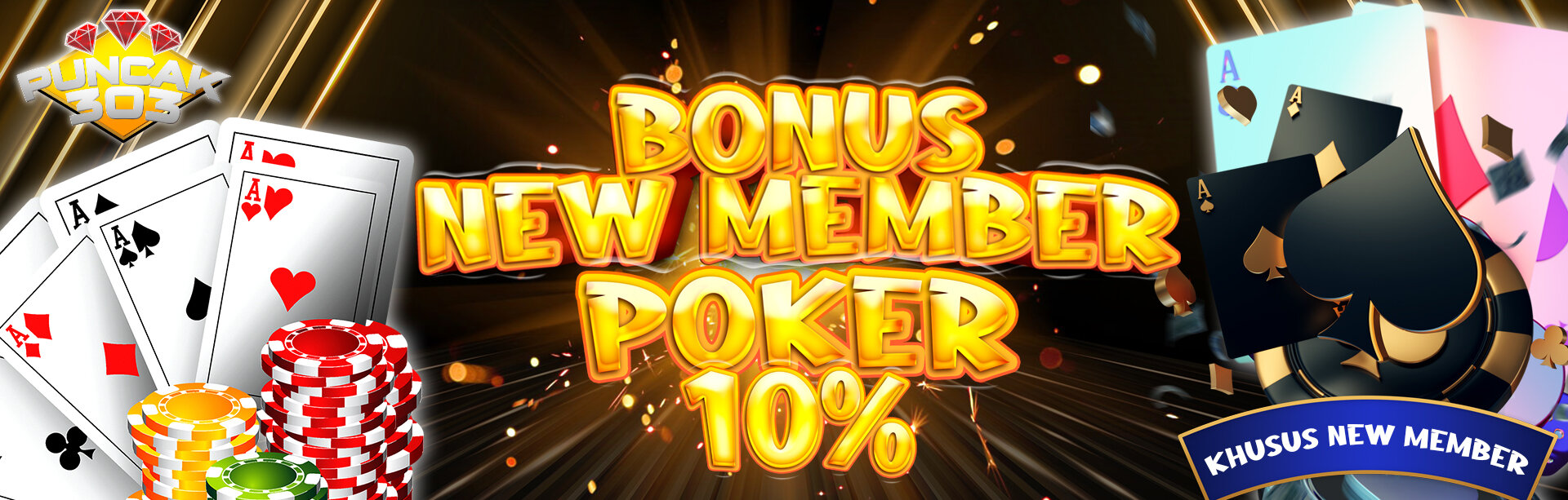 PUNCAK303 BONUS NEW MEMBER POKER 10%